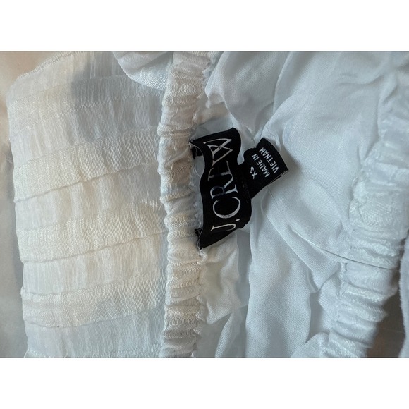 J.Crew Pleated drawstring maxi skirt in linen blend XS White NWT - Picture 8 of 8